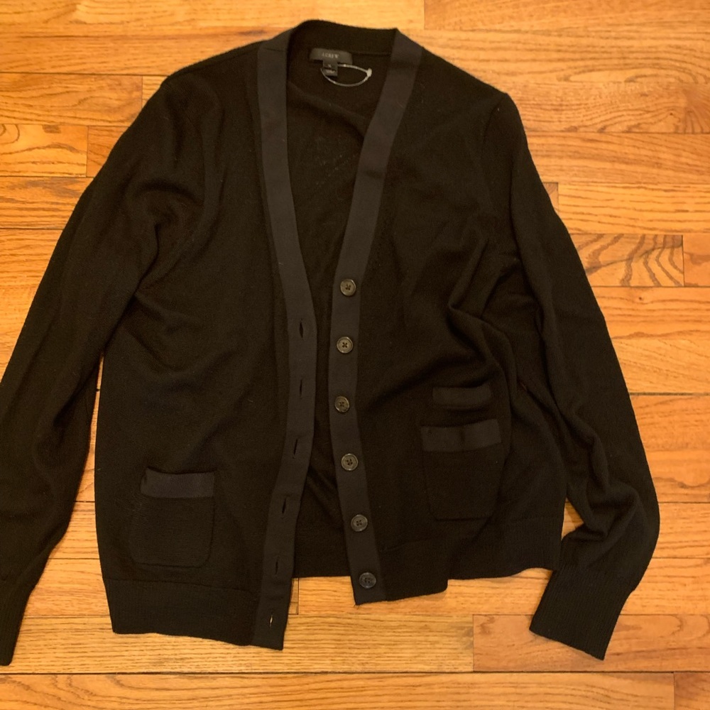 JCrew ribbon - trim cardigan